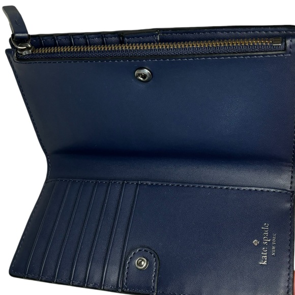 KATE SPADE BRAYLON WALLET PATTERSON DRIVE EMBELLISHED BLAZER BLUE - Picture 10 of 11